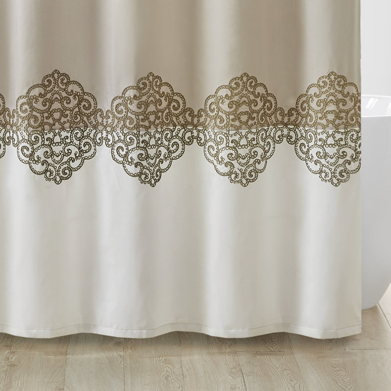 Ebern Designs Hulet Color Block Shower Curtain Wayfair